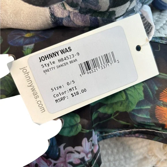 JOHNNY WAS Pretty Dancer Bear + Botanical Butterfly Tote NWT - Picture 6 of 9
